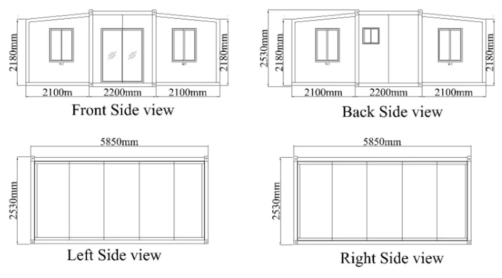 2 Bedroom Expandable Container House